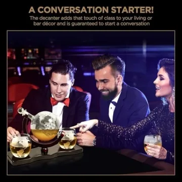 Premium Flybold Whiskey Decanter Set with Glasses