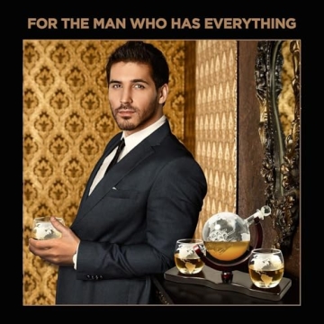 Premium Flybold Whiskey Decanter Set with Glasses