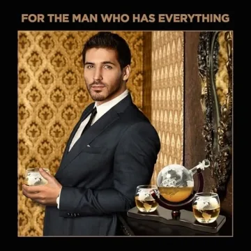 Premium Flybold Whiskey Decanter Set with Glasses