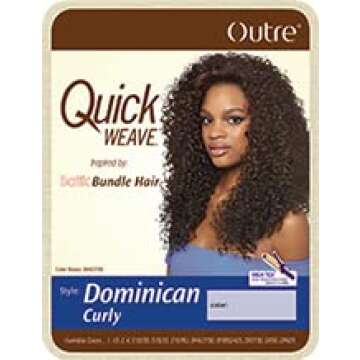 Outre DOMINICAN CURLY BUNDLE HAIR (2 Dark Brown) Batik Quick Weave Synthetic Half Wig