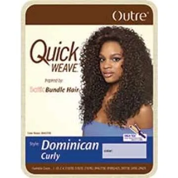 Outre DOMINICAN CURLY BUNDLE HAIR (2 Dark Brown) Batik Quick Weave Synthetic Half Wig