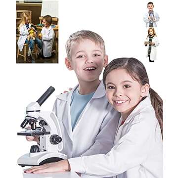 IntelliFun Kids Lab Coat Science Doctor Lab Dress-Up Fun Ages 2-10 (Medium 4-5Y)