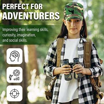 CEREM Outdoor Adventure Kit for Kids – Premium Camouflage Camping Gear with Walkie-Talkies – Mil...