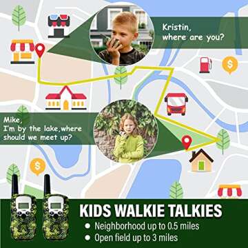 CEREM Outdoor Adventure Kit for Kids – Premium Camouflage Camping Gear with Walkie-Talkies – Military Style Toys – Explorer Gear Play Set – 10 in 1 Bundle – Ideal for All Ages and Genders