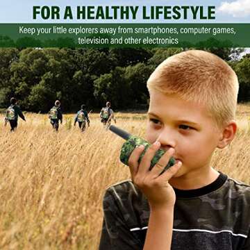 CEREM Outdoor Adventure Kit for Kids – Premium Camouflage Camping Gear with Walkie-Talkies – Military Style Toys – Explorer Gear Play Set – 10 in 1 Bundle – Ideal for All Ages and Genders
