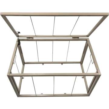 eHemco Heavy-duty Water Hyacinth Wicker Storage Trunk with Metal Frame, 30 by 17.5 by 17.5 Inches, Light Brown Wash