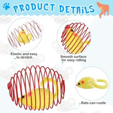 Vibrant Jecery Cat Spring Balls - Interactive Play for Kittens