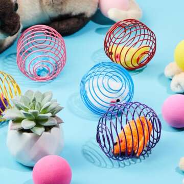 Vibrant Jecery Cat Spring Balls - Interactive Play for Kittens