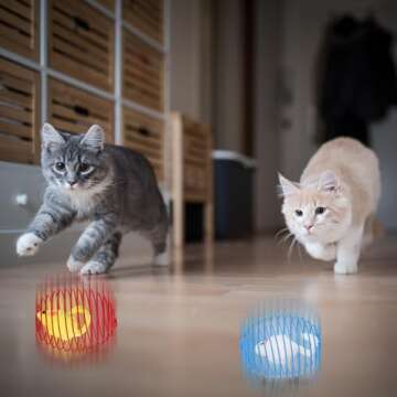 Vibrant Jecery Cat Spring Balls - Interactive Play for Kittens