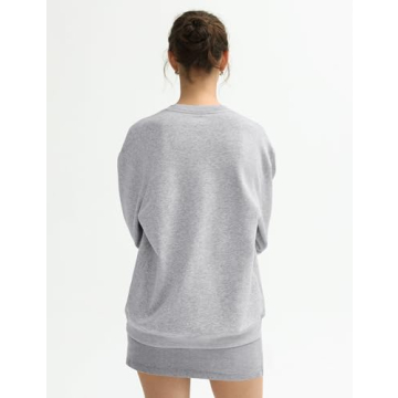 PUMIEY Women's Long Sleeve Casual Pullover Sweatshirt