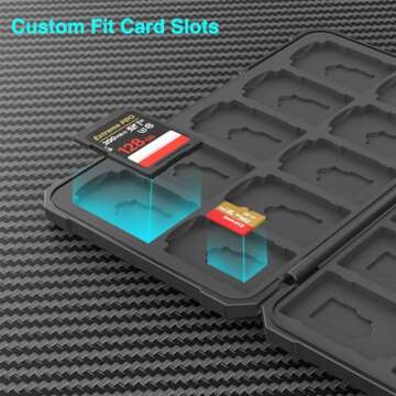 THELIFELICIOUS SD Card Holder for 20 SDXC and TF Cards