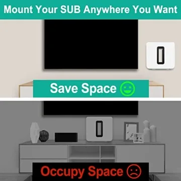 Secure Heavy Duty Wall Mount for Sonos Sub Gen 3 Gen 2