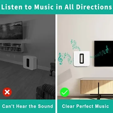 Secure Heavy Duty Wall Mount for Sonos Sub Gen 3 Gen 2