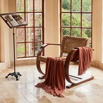 LIFEIN Cozy Chenille Fall Throw Blanket - Elegant Home Decor