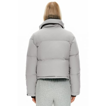 Orolay Women's Stylish Cropped Puffer Jacket for Winter