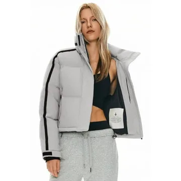 Orolay Women's Stylish Cropped Puffer Jacket for Winter