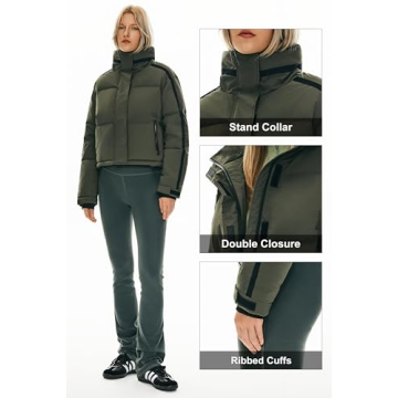 Orolay Women's Stylish Cropped Puffer Jacket for Winter