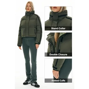 Orolay Women's Stylish Cropped Puffer Jacket for Winter