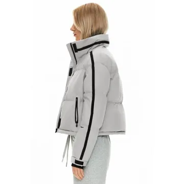 Orolay Women's Stylish Cropped Puffer Jacket for Winter