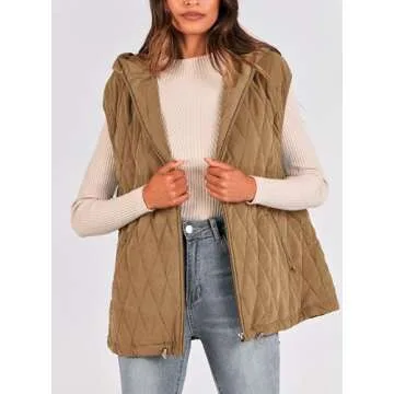 Stylish Women's Hooded Puffer Vest for Fall and Winter