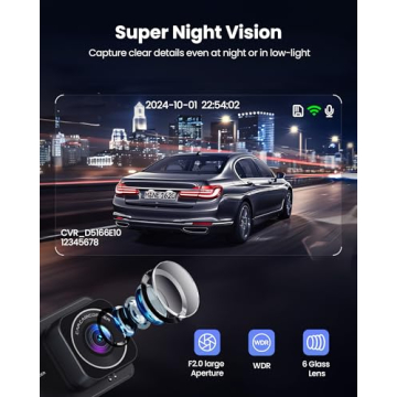 4K Dual Dash Cam with Night Vision & GPS Features