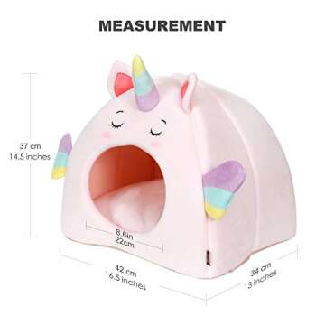 All Fur You Unicorn Cat Cave Bed for Indoor Cats