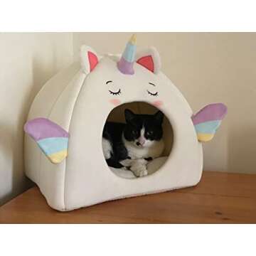 All Fur You Unicorn Cat Cave Bed for Indoor Cats
