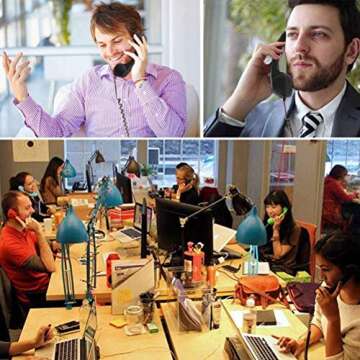 YTYKINOY Retro Hot Pink Telephone Handset for Smartphones