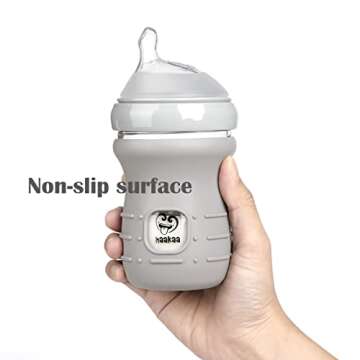 Haakaa Non-Slip Silicone Baby Bottle Sleeve for Safety