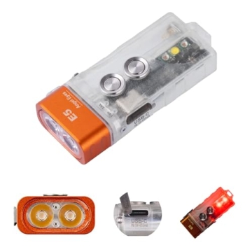 RovyVon E5 USB C EDC Flashlight Rechargeable AAA Battery Compatible, 4000K High CRI Small Bright Fla...