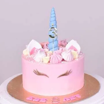 Birthday Candles for Cake 3 Birthday Candle Silver Birthday Candle Number 3 Candle Birthday Number Candles 3D Designed Numeral 3rd Candles for Birthday Wedding Anniversary Party Cake Decorations