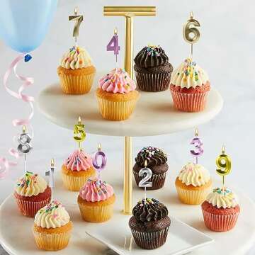 Birthday Candles for Cake 3 Birthday Candle Silver Birthday Candle Number 3 Candle Birthday Number Candles 3D Designed Numeral 3rd Candles for Birthday Wedding Anniversary Party Cake Decorations