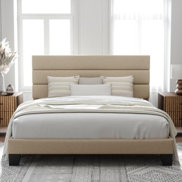 Allewie King Size Platform Bed Frame: Stylish & Easy Assembly