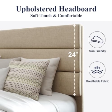 Stylish Allewie King Bed Frame with Easy Assembly