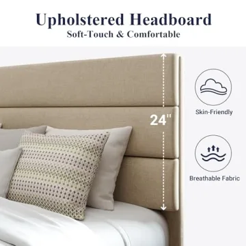 Stylish Allewie King Bed Frame with Easy Assembly