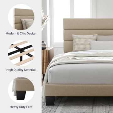 Stylish Allewie King Bed Frame with Easy Assembly