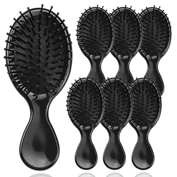20 Pack Mini Hair Brushes Bulk, Mini Hair Brush Individually Wrapped, Soft Bristles Adds Shine, Scal...