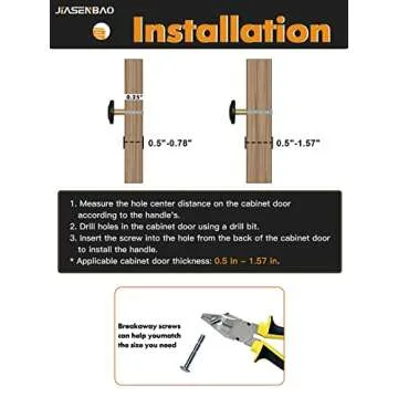 Stylish JIASENBAO Black Leather Drawer Pulls for Cabinets