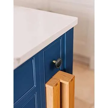 Stylish JIASENBAO Black Leather Drawer Pulls for Cabinets