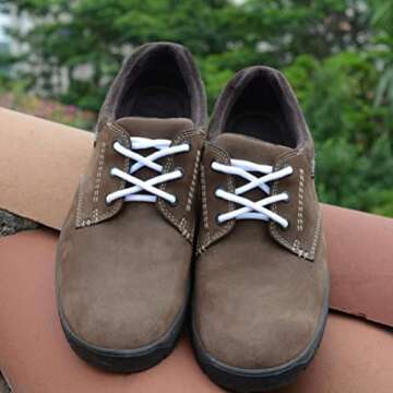 VSUDO 79 Inches Round White Boot Laces, 5/32" Diameter White Shoe Laces for Boots, Work Boot Laces Heavy Duty, Hiking Boot Shoelaces for Men or Women (2Pairs-White-200CM)