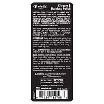 STAR BRITE 82708 Marine Grade Chrome & Stainless Steel Cleaner, Polish & Protectant (082708)
