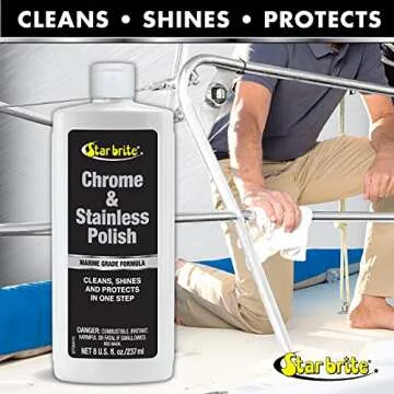 STAR BRITE 82708 Marine Grade Chrome & Stainless Steel Cleaner, Polish & Protectant (082708)