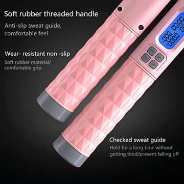 Jump Rope, Weighted Jump Rope with Calorie Counter,Skipping Rope with Counter and Ball Bearings,Adjustable Length,Cordless Jumping Rope for Women Kids (Pink)