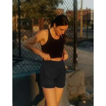 BALEAF Women's 5" Workout Shorts Gym Running Shorts Athletic with Liner High Waistband Quick Dry Sports Zipper Pockets Black S