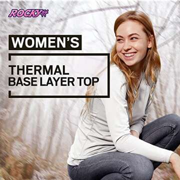 Rocky Women's Thermal Base Layer Top (Long John Underwear Shirt) Insulated for Outdoor Ski Warmth/Ex...