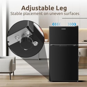 BANGSON Mini Fridge with Freezer - 3.2 CU.FT Compact Refrigerator