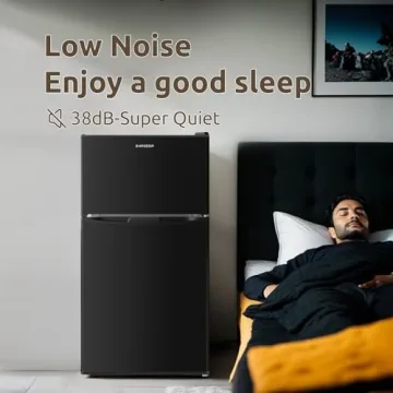 BANGSON Mini Fridge with Freezer - 3.2 CU.FT Compact Refrigerator