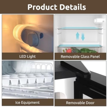 BANGSON Mini Fridge with Freezer - 3.2 CU.FT Compact Refrigerator