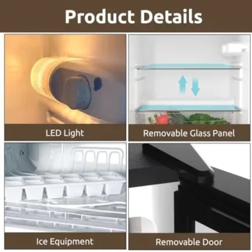 BANGSON Mini Fridge with Freezer - 3.2 CU.FT Compact Refrigerator