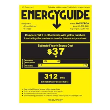 BANGSON Mini Fridge with Freezer - 3.2 CU.FT Compact Refrigerator